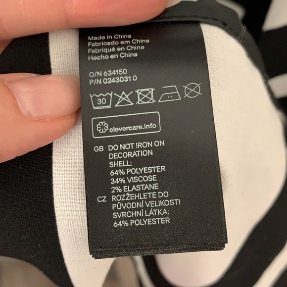 H&M Black and White Striped Cape Jacket - Picture 7 of 8